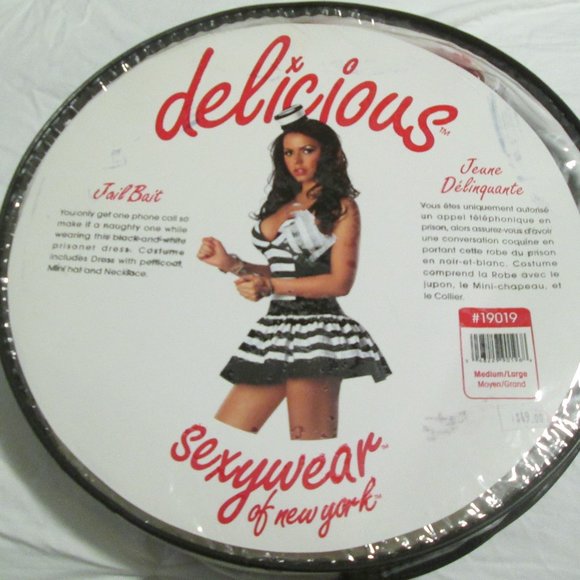 Deluxe Sexy Jail Bait PRISONER CONVICT Cosplay HALLOWEEN COSTUME Dress-up Outfit - Picture 2 of 6